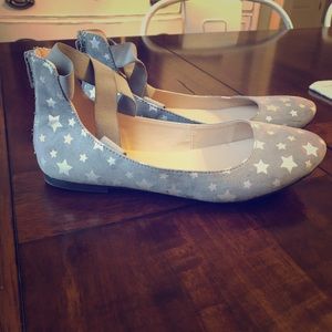 Girls grey ballet flats